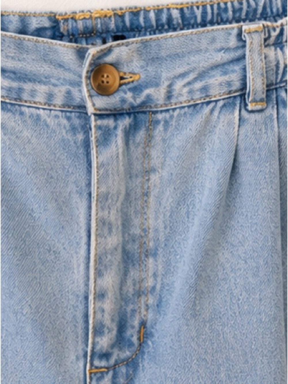 Tip Top Denim Bermuda Shorts Women’s Size 12 Light Wash Elastic Waist Relaxed - Picture 6 of 7